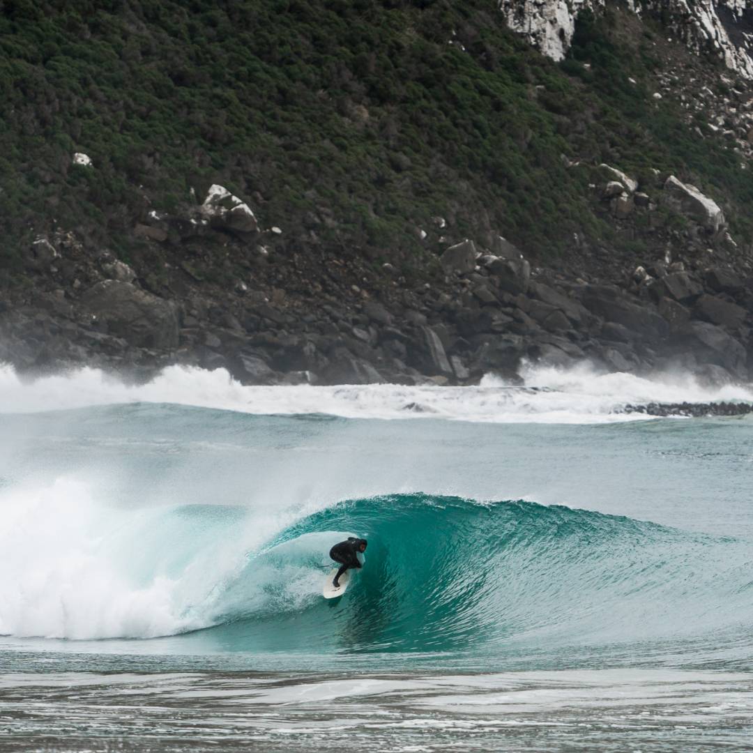 Marc surfing in the south island of New Zealand