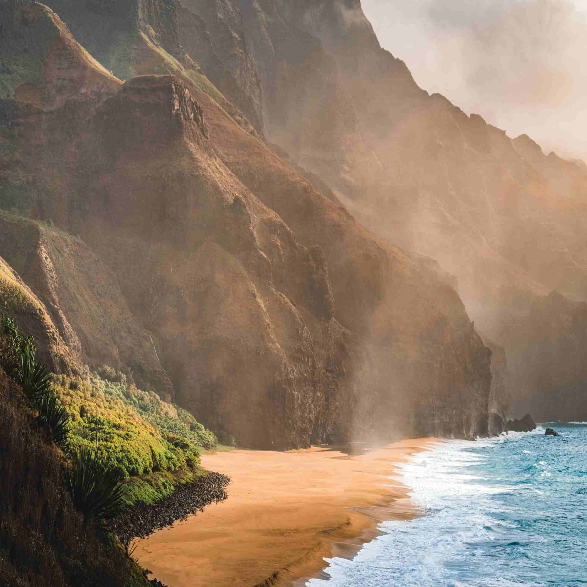 Cliffs along the NaPali Coast in Hawaii