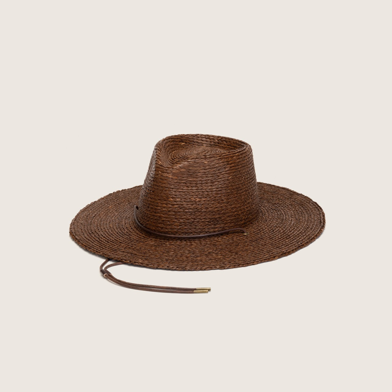 Austin Brown straw hat in the studio front view