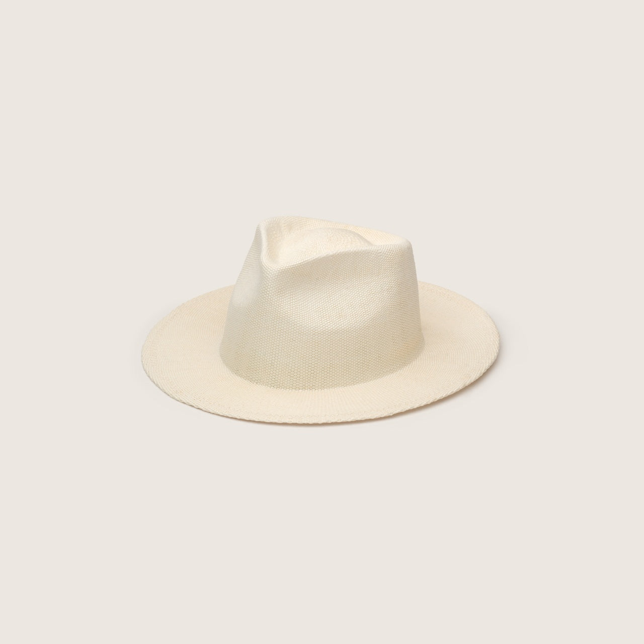 front view of a straw fedora hat
