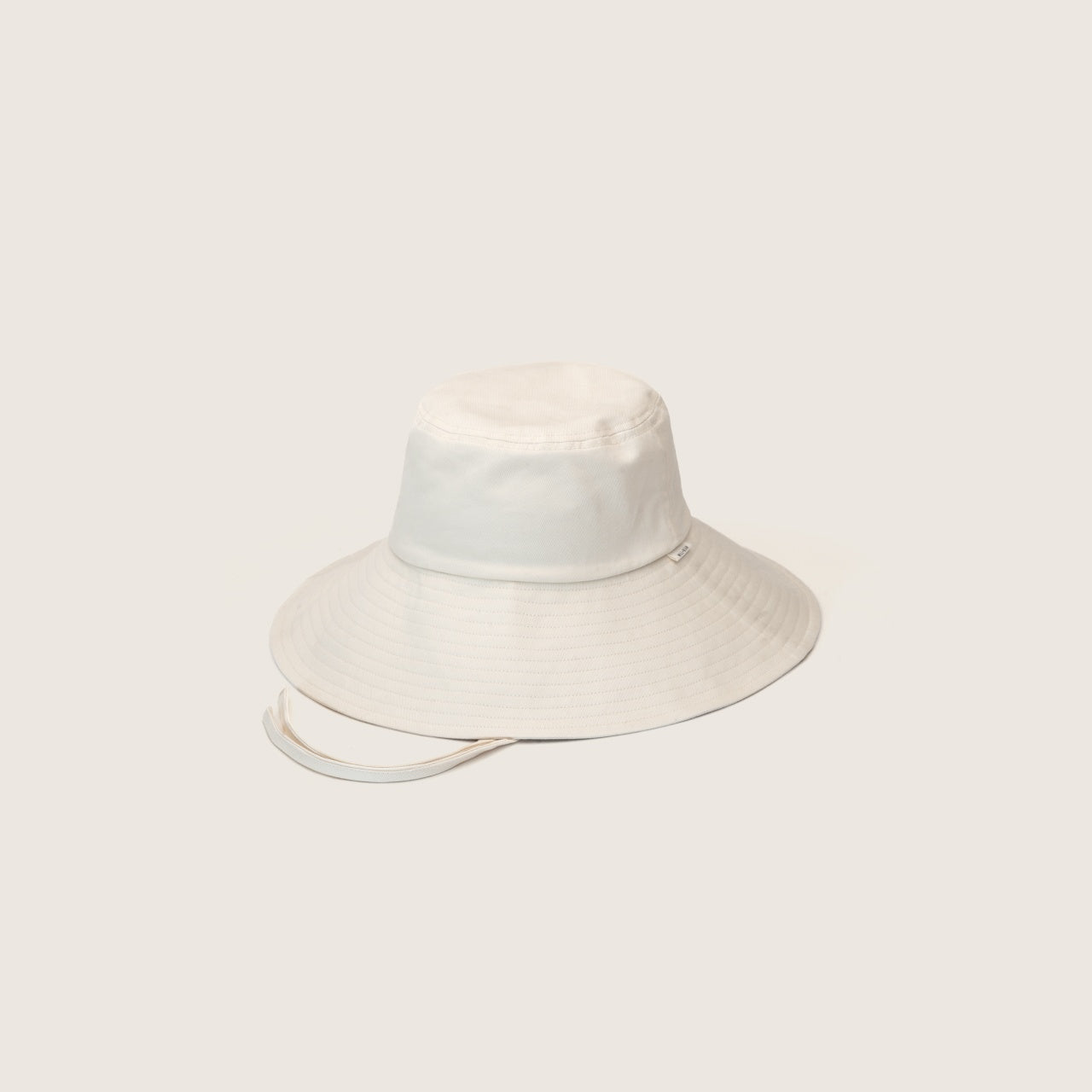 kids white cream bucket hat Little Bodhi Bone front image