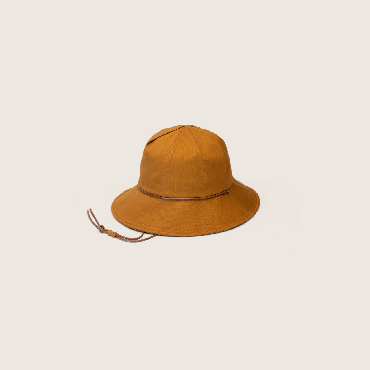 Kids orange Lenny Rust bucket hat front