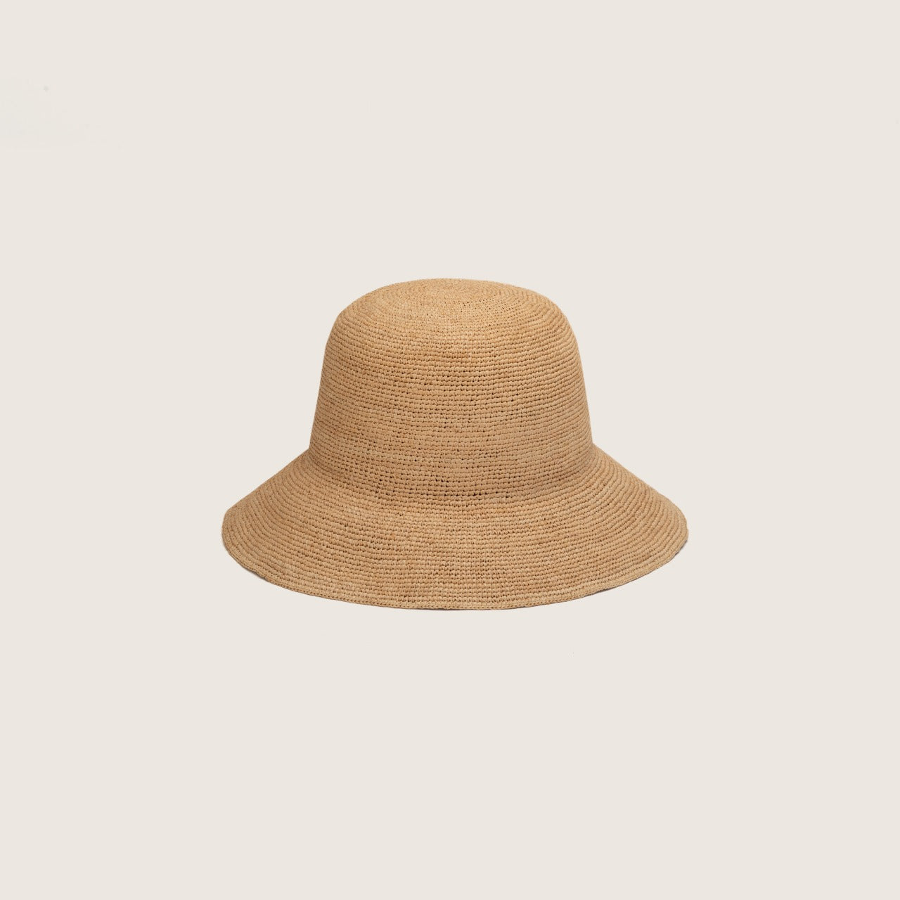 Sunny Sand straw bucket hat front view
